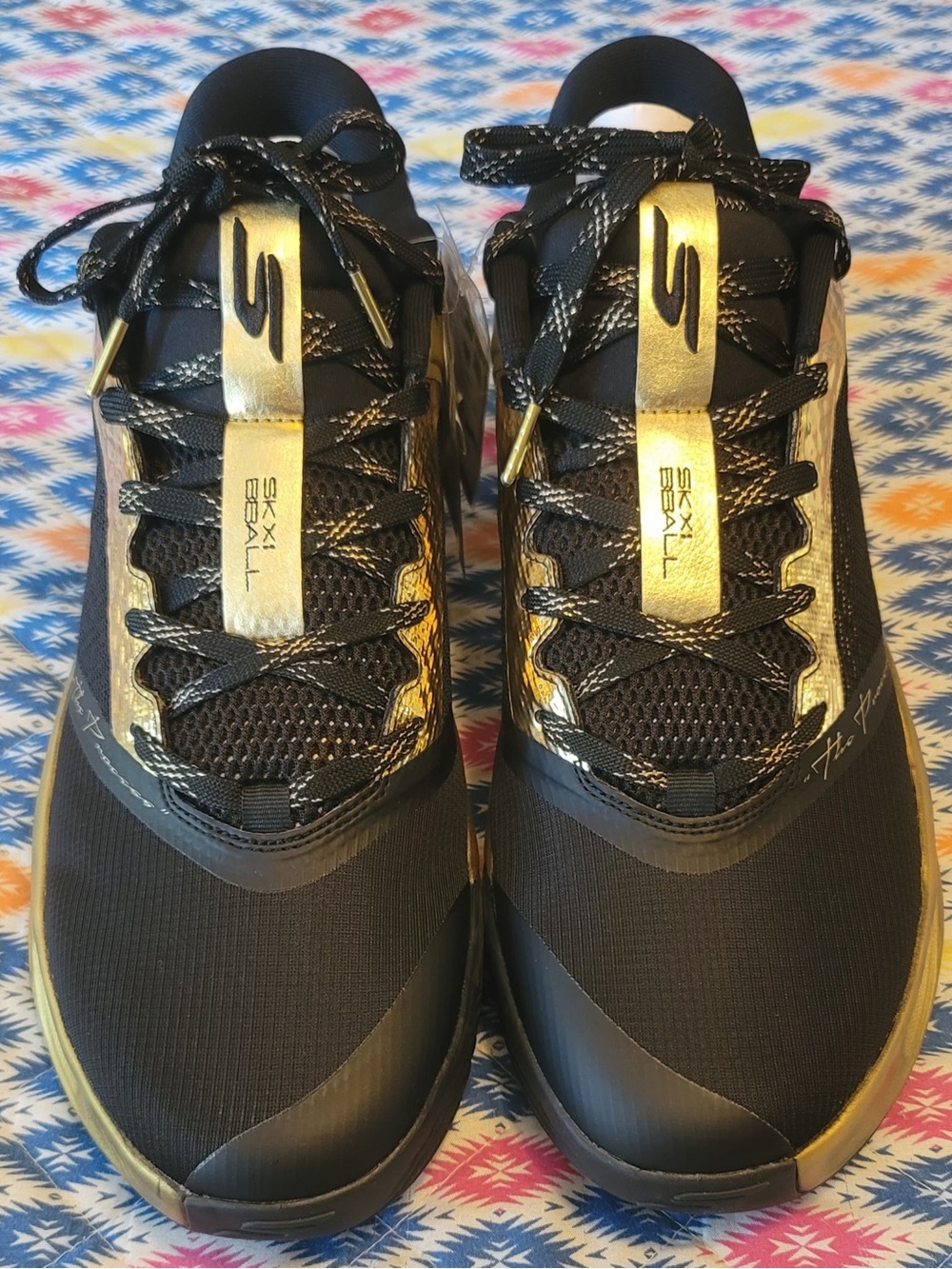 Anthony Davis Skechers Men's Black & Gold Athletic Sneakers